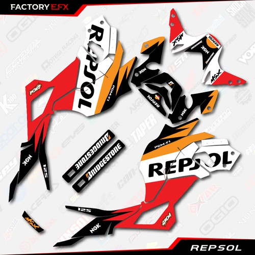 Orange repsol graphic sticker - orange,